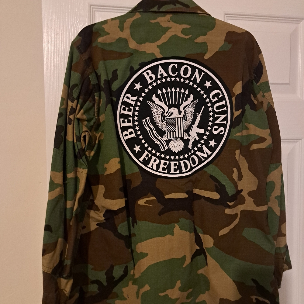 MILITARY ARMY CAMO JACKET Repurposed